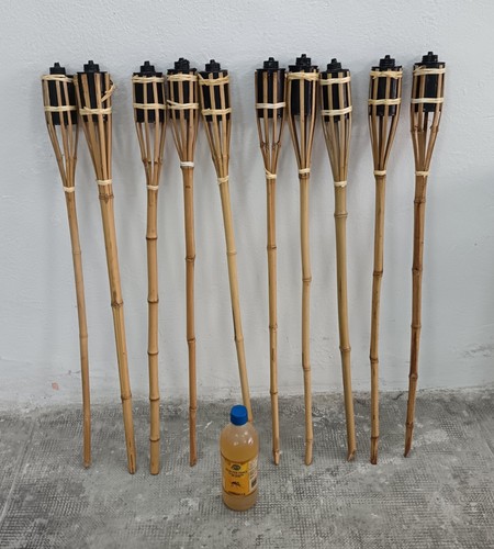 Torce fiaccole bamboo - 10, in